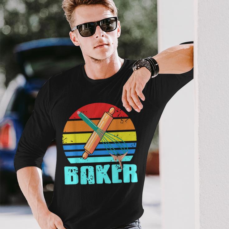 Retrointage Baker Awesome Baker s Geschenk Langarmshirts Geschenke für Ihn