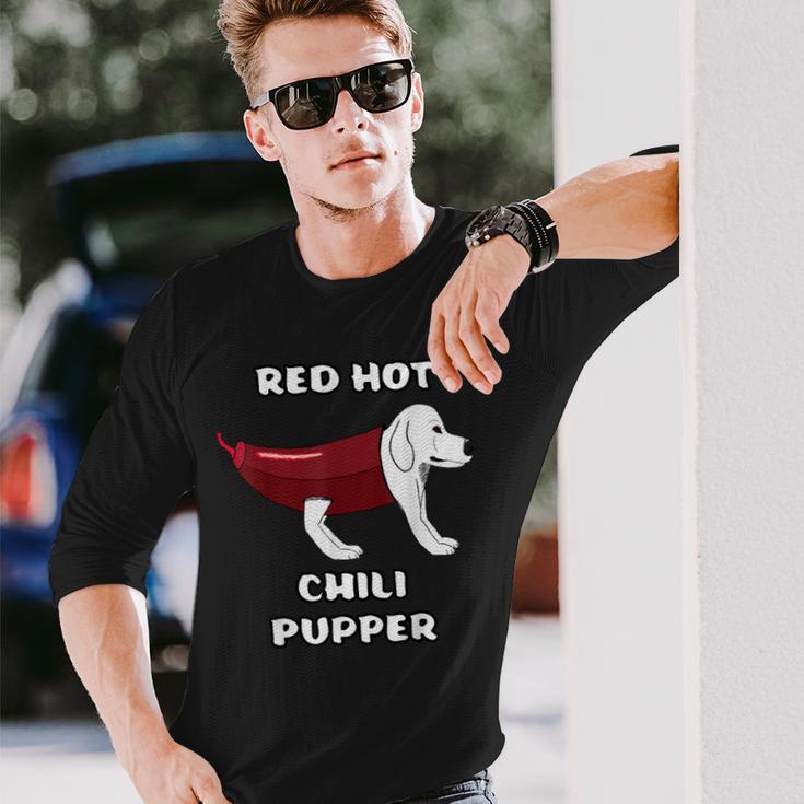 Rhcp Red Hot Chili Pupper Peppers Parody Puppy Doggy Puppies Long Sleeve T-Shirt Gifts for Him