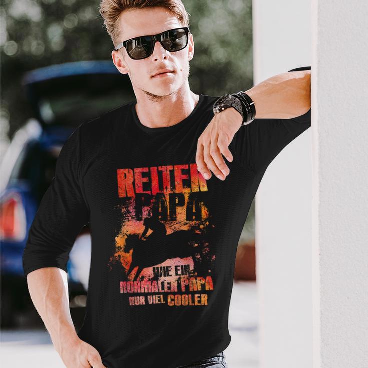 Rider Papa Nur Coolerater Pferde Reiter Reiter Father's Day Langarmshirts Geschenke für Ihn