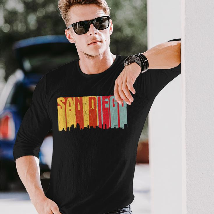 San Diego City Pride Love Colorful Silhouette Image Long Sleeve T-Shirt Gifts for Him