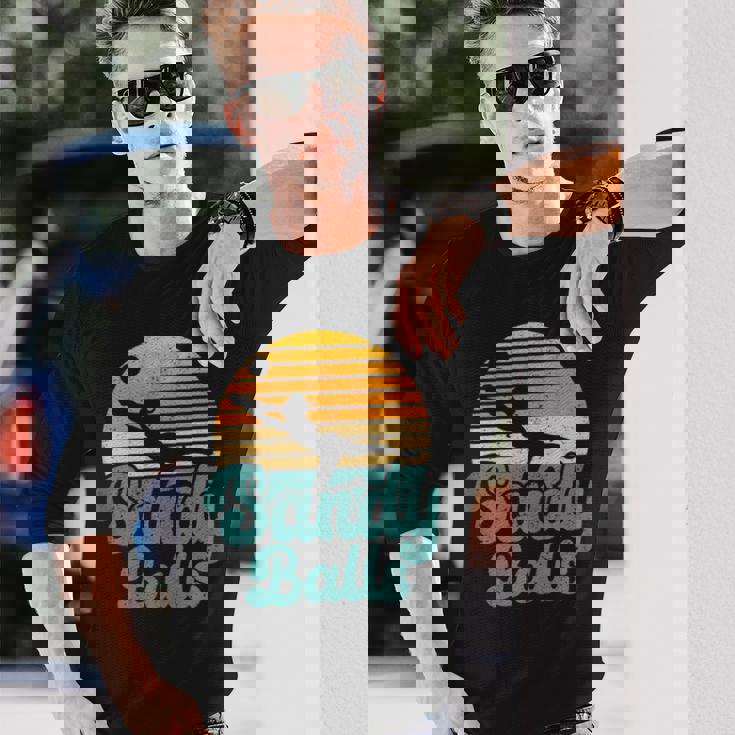 Sandy Balls Beach Volleyball Player Coach Fan Sports Long Sleeve T-Shirt Gifts for Him Sandy Balls Beach Volleyball Player Coach Fan Sports Long Sleeve T-Shirt Gifts for Him