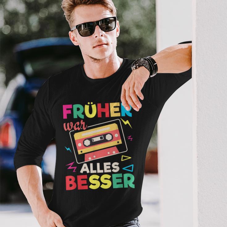 Sarcasm Nostalgia Oldschool Früher War Alles Besser Langarmshirts Geschenke für Ihn