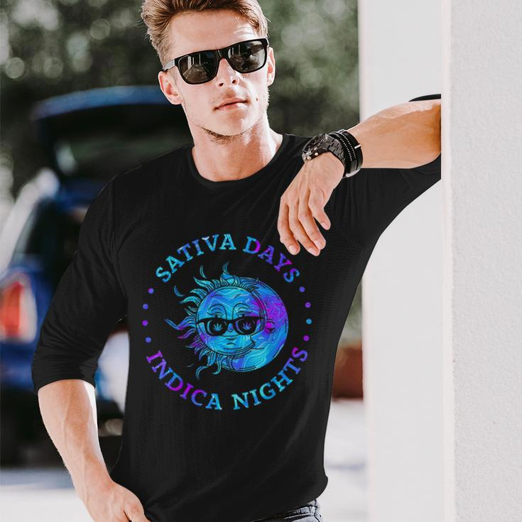 Sativa Days Indica Nights Long Sleeve T-Shirt Gifts for Him
