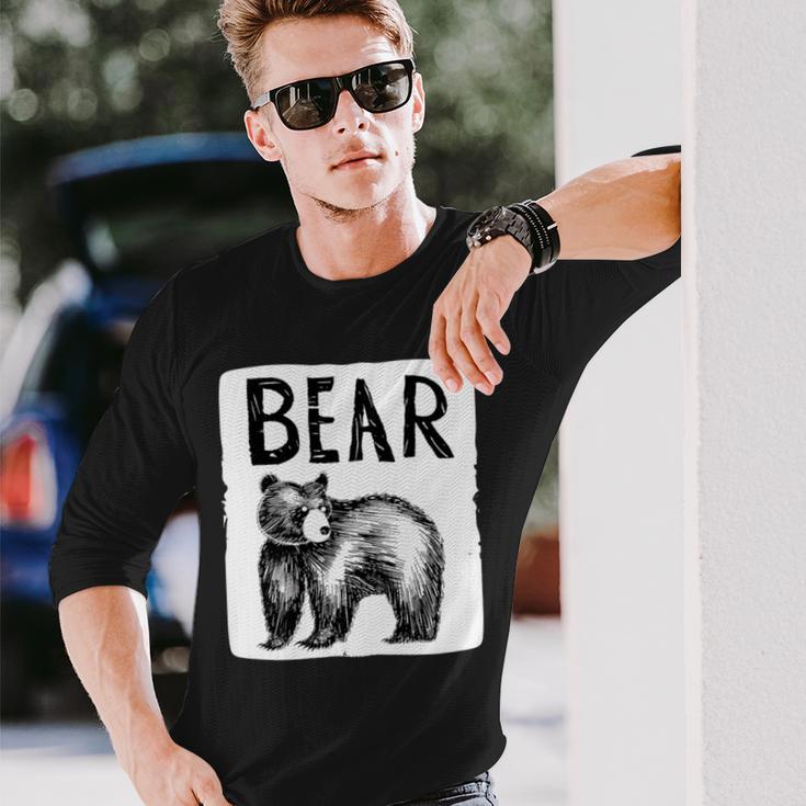 Schöner Amerikanischer Schwarzbär Langarmshirts Geschenke für Ihn