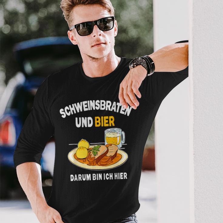 Schweinefraten Bayrisch Brotzeit In Der Wirtschaft Langarmshirts Geschenke für Ihn