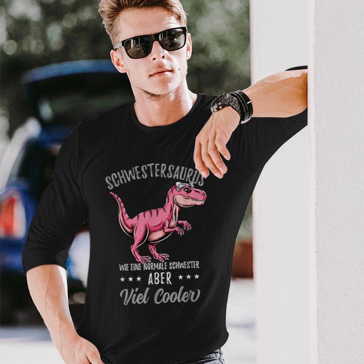 Schwestersaurus Lustiges Schwester Dinosaurier Langarmshirts Geschenke für Ihn