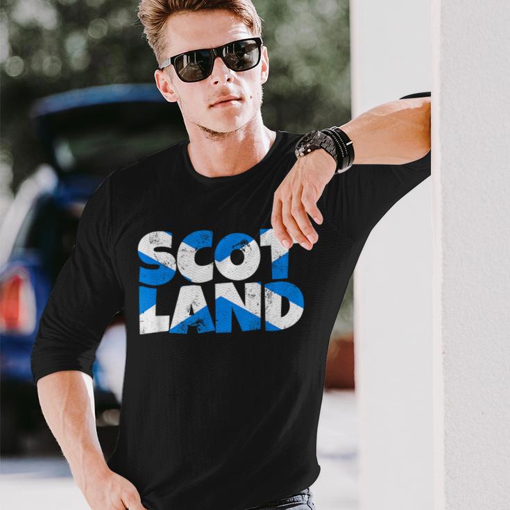 Scotland Flags Scotland Langarmshirts Geschenke für Ihn