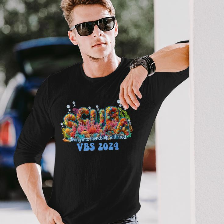 Scuba Vbs 2024 Vacation Bible School Diving Into Friendship Long Sleeve T-Shirt Gifts for Him