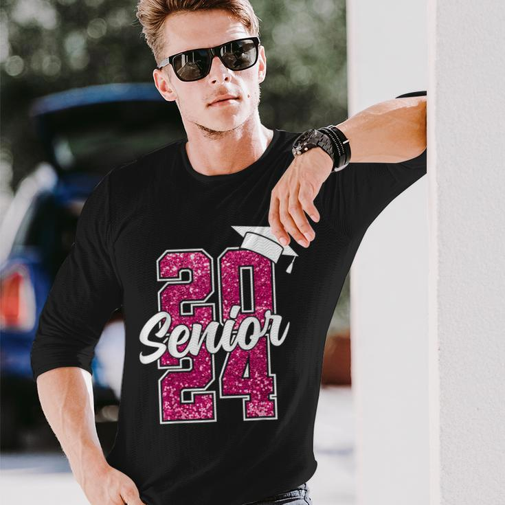 Senior 2024 Girls Class Of 2024 Graduate College High School Long Sleeve T-Shirt Gifts for Him