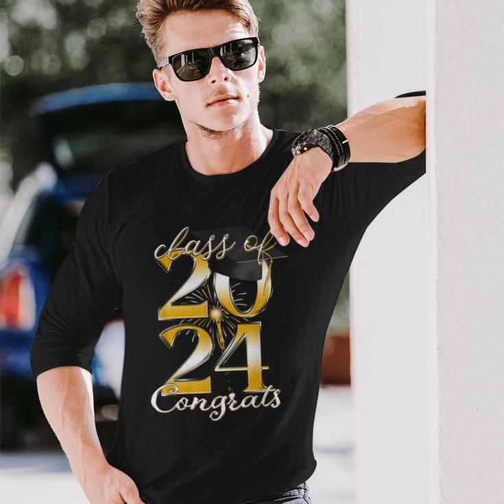 Senior Class Of 2024 Congrats Graduate Last Day Of School Long Sleeve T-Shirt Gifts for Him