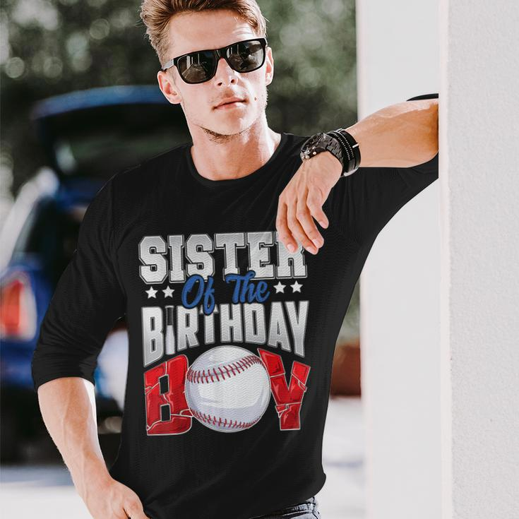 Sister Baseball Birthday Boy Family Baller B-Day Party Long Sleeve T-Shirt Gifts for Him