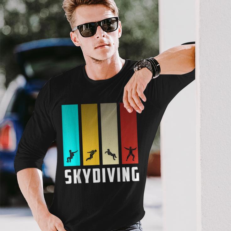 Skydiving Parachutist Wingsuit Flying Parachuting Skydiver Long Sleeve T-Shirt Gifts for Him