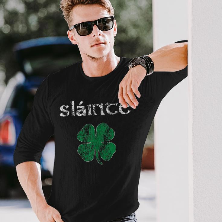 Slainte Cheers Good Health From Ireland- Women Long Sleeve T-Shirt Gifts for Him
