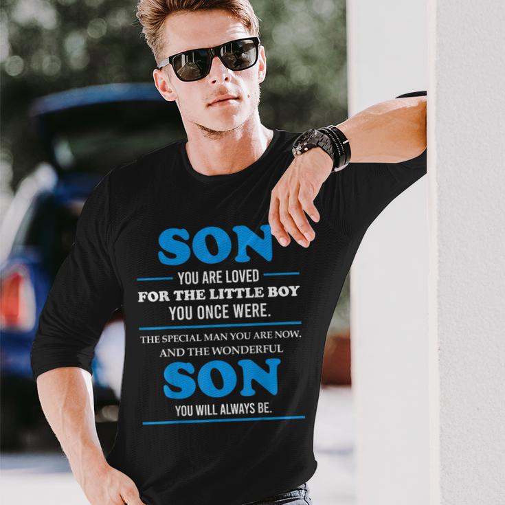 Sohn Du Wirst Geliebt Für Den Kleinen Jungen Du Papa Sohn Langarmshirts Geschenke für Ihn