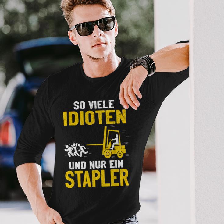 Soiele Idioten Und Nur Ein Forklift Driver Lagerist Langarmshirts Geschenke für Ihn