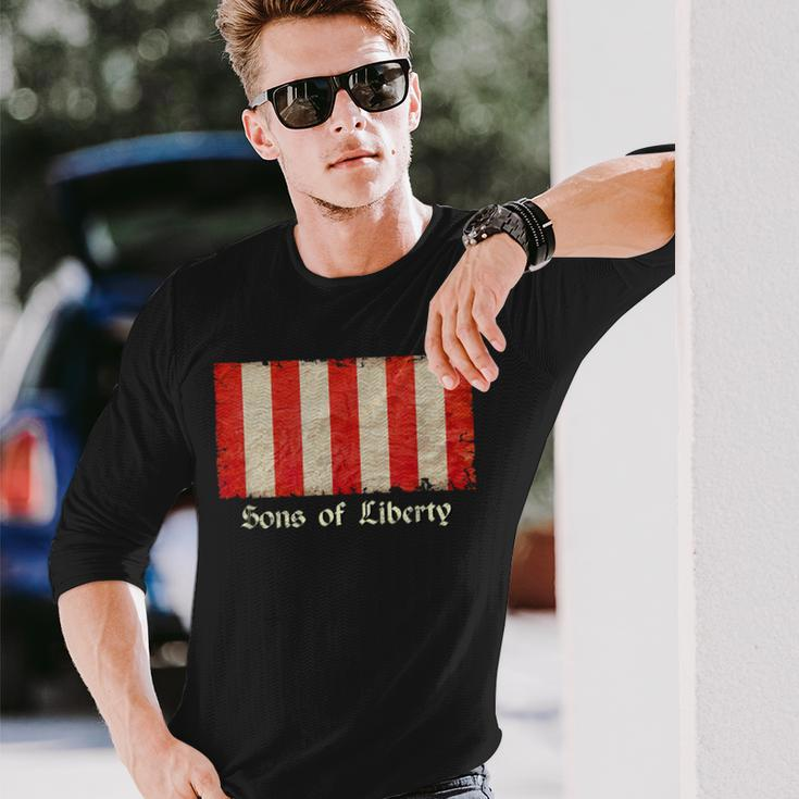 Sons Of Liberty Flag Long Sleeve T-Shirt Gifts for Him