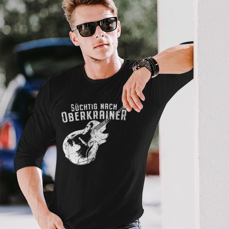 Süchtig nach Oberkrainer Herren Langarmshirts - Fan-Kleidung in Schwarz Geschenke für Ihn