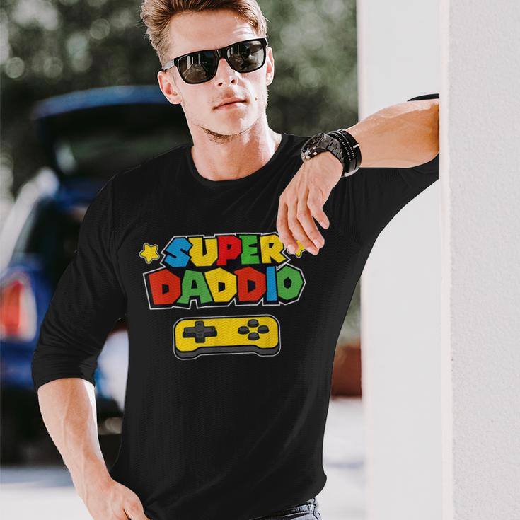 Super Daddio Gamer Dad Long Sleeve T-Shirt Gifts for Him