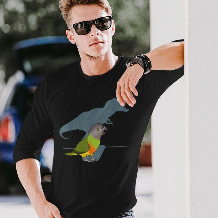 T-Rex Senegal Parrot Birb Memes Dinosaur Parrot Long Sleeve T-Shirt Gifts for Him