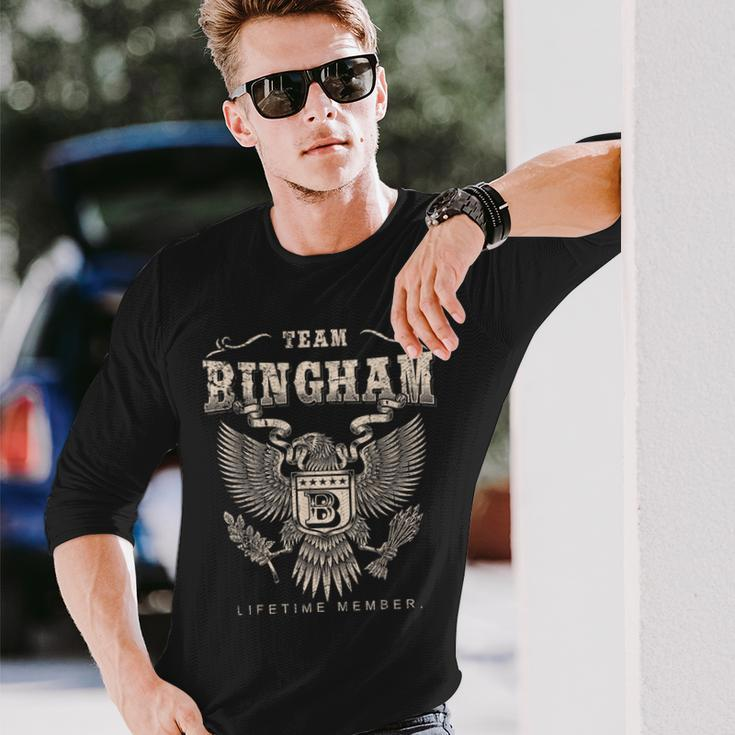 Team Bingham Family Name Lifetime Member Long Sleeve T-Shirt Gifts for Him