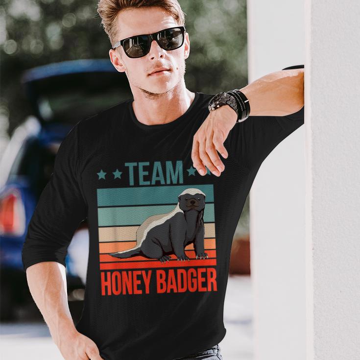 Team Honey Dachs Ratel Honey Badger Langarmshirts Geschenke für Ihn