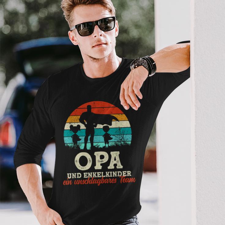 Team Opa Und Enkel Bester Opa Der Welt Father's Day Super Grandpa Langarmshirts Geschenke für Ihn