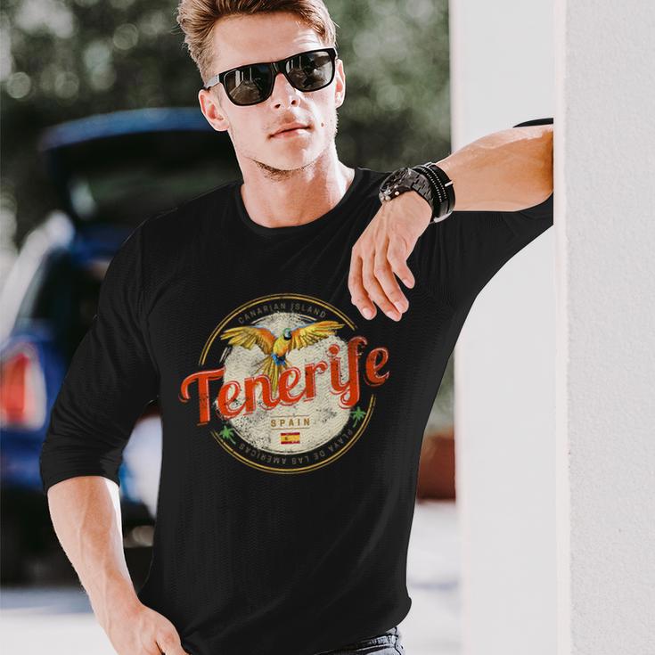 Teneriffa Papagei Kanarische Inseln Spanienintage Souvenir S Langarmshirts Geschenke für Ihn