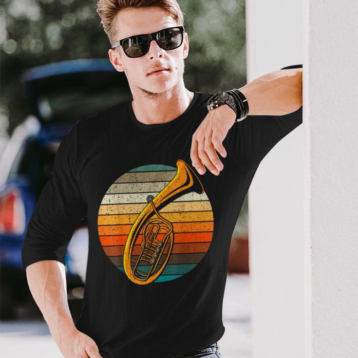 Tenor Horn Retro Horn Folk Music Flugelhorn Baritone Langarmshirts Geschenke für Ihn