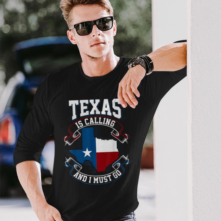 Texas Ruft An Und Ich Muss Gehen Black Langarmshirts Geschenke für Ihn