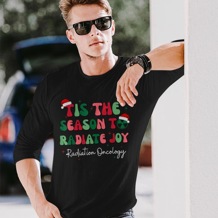 Tis The Season To Radiate Joy Radiation Oncology Christmas Long Sleeve T-Shirt Gifts for Him