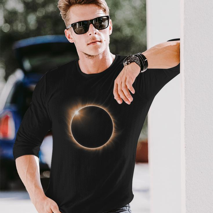 Total Solar Eclipse 2024 4-8-24 April 8 2024 United States Long Sleeve T-Shirt Gifts for Him