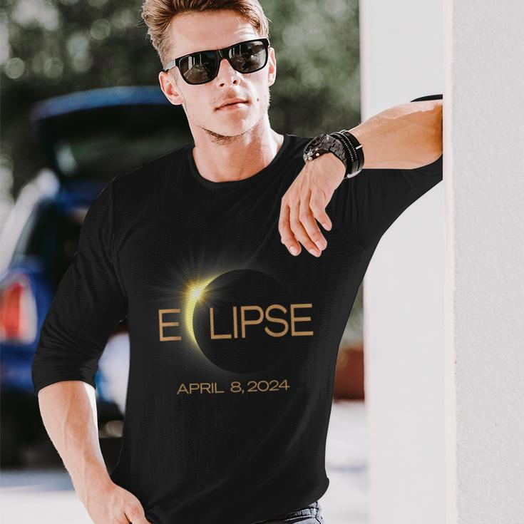 Total Solareclipse 2024 America Long Sleeve T-Shirt Gifts for Him