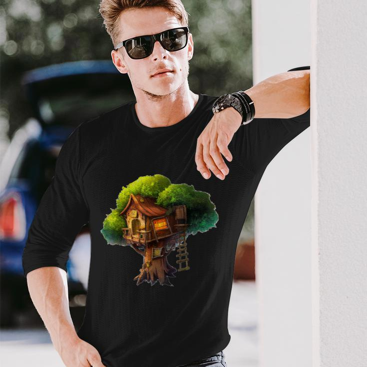 Tree House Long Sleeve T-Shirt Gifts for Him