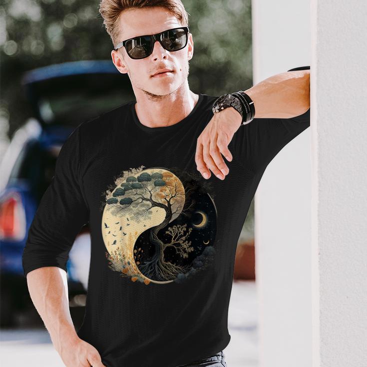 Tree Of Life Yin Yang Long Sleeve T-Shirt Gifts for Him