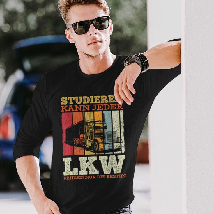 With Truck Driver Studier Kann Jeder Lruck Fahren Nur Die Besten Langarmshirts Geschenke für Ihn