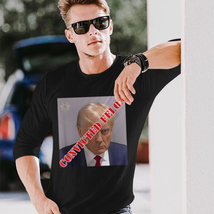 Trump 2024 Convicted Felon Stamped Guilty Long Sleeve T-Shirt Gifts for Him