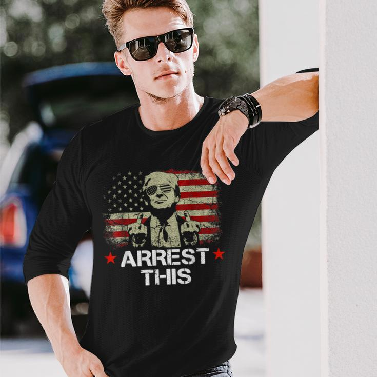 Trump Arrest This Trump 2024 Convicted Felon Long Sleeve T-Shirt Gifts for Him