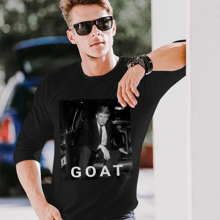 Trump Goat Republican Conservative Trump 2024 Long Sleeve T-Shirt Gifts for Him