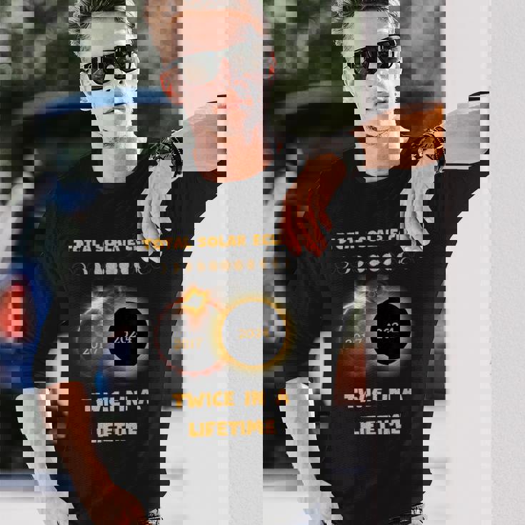 Twice In A Lifetime America Solar Totality Eclipse 2024 Long Sleeve T-Shirt Gifts for Him Twice In A Lifetime America Solar Totality Eclipse 2024 Long Sleeve T-Shirt Gifts for Him