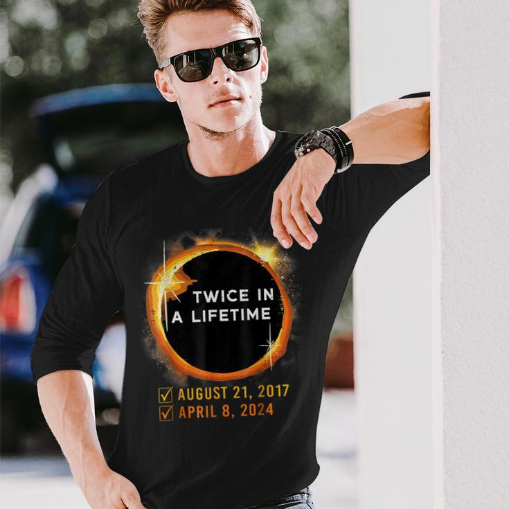 Twice In A Lifetime Total Solar Eclipse 2024 Long Sleeve T-Shirt Gifts for Him