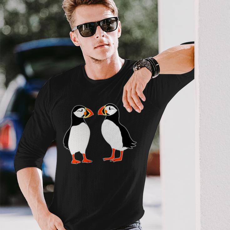 Two Cute Puffin Langarmshirts Geschenke für Ihn