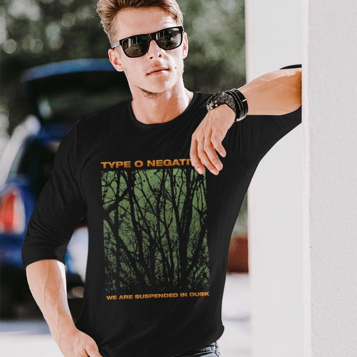 Type Negative Tree We Are Suspend In Dark Long Sleeve T-Shirt Gifts for Him