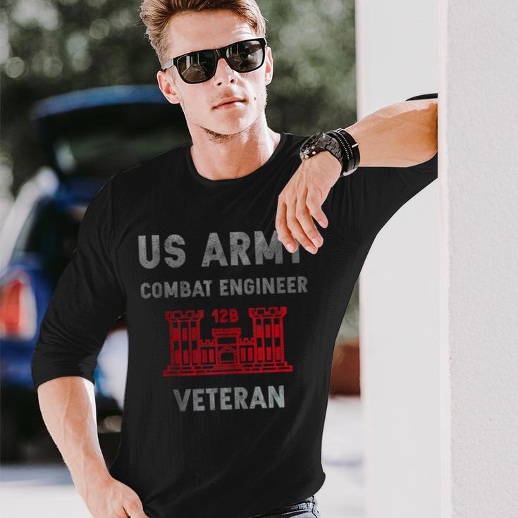 Us Army Combat Engineer Combat Engineer Veteran Long Sleeve T-Shirt Gifts for Him