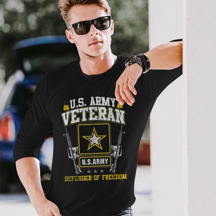 US Army Proud Army Veteran Vet Us Military Veteran Long Sleeve T-Shirt Gifts for Him