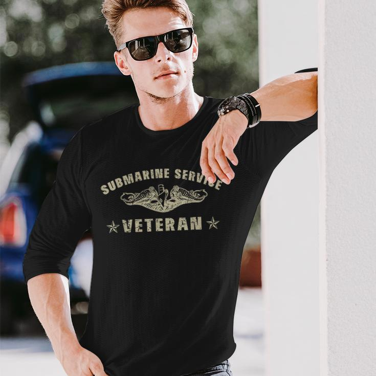 Us Navy Submarine Service Veteran VintageLong Sleeve T-Shirt Gifts for Him