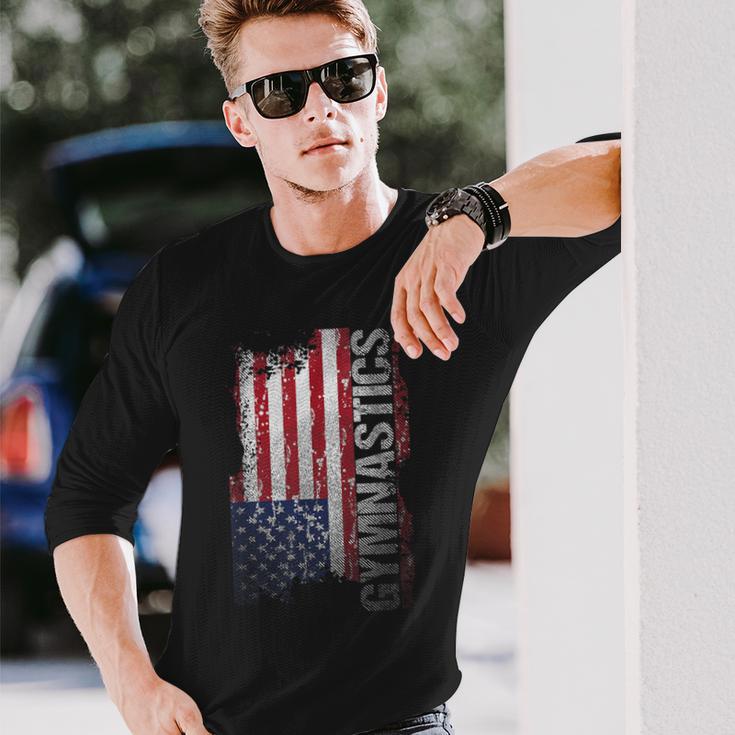 Usa Flag Gymnastics Long Sleeve T-Shirt Gifts for Him