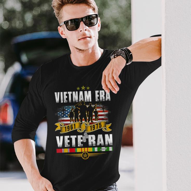 Veteran Vietnam War Era Retired Soldier Long Sleeve T-Shirt Gifts for Him