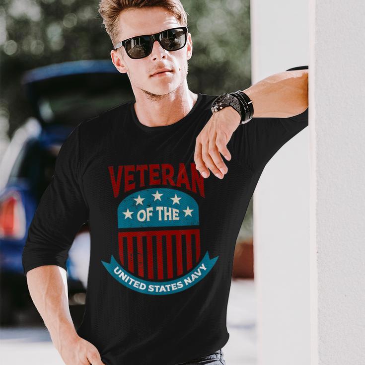 Veteran Us Navy Patriotic Memorial Day Short Sleeve Graphic Long Sleeve T-Shirt Gifts for Him