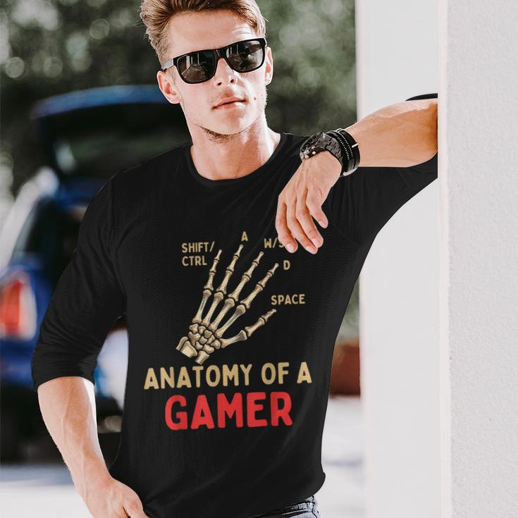 Video Games Gaming Anatomy Of A Gamer Long Sleeve T-Shirt Gifts for Him
