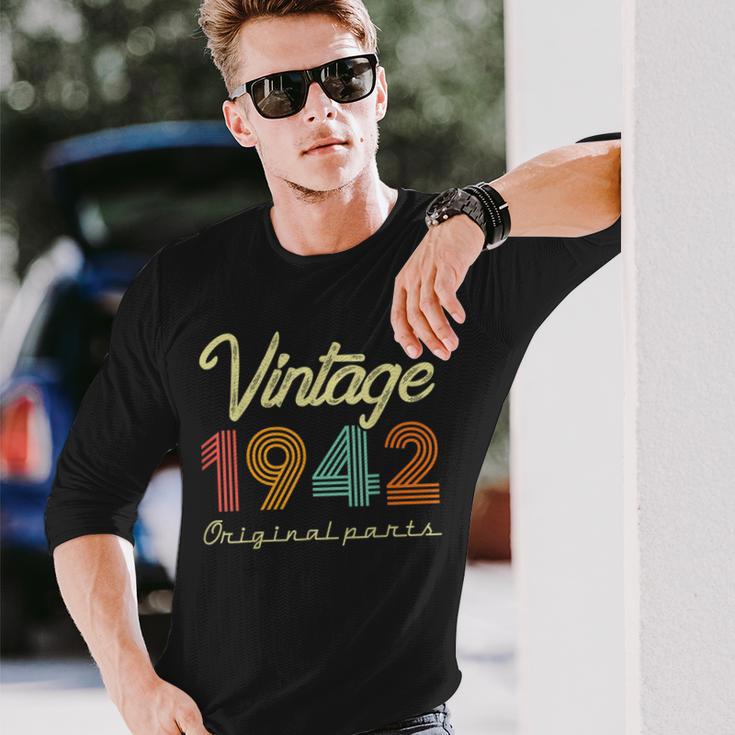 Vintage 1942 Original Parts 80 Years Old 80Th Birthday Long Sleeve T-Shirt Gifts for Him